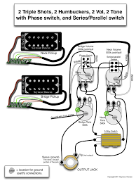 Jimmy page wiring need some clarity page 2. Seymour Duncan Wiring Diagram 2 Triple Shots 2 Humbuckers 2 Vol 2 Tone One With Phase Switch And The Other W Yamaha Guitar Guitar Building Guitar Pickups