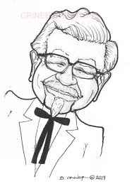 Colonel Sanders Kfc Icon 2019 January By Brandon Criner 3d Pencil Drawings Celebrity Caricatures Caricature