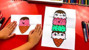 538x600 create a stylized ice cream cone in photoshop sitepoint. How To Draw An Ice Cream Tower Folding Surprise Art For Kids Hub