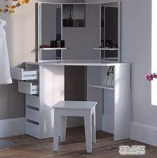 White Wooden Corner Dressing Table Designs For Modern Bedroom Useful Tips On Choosing The Pr Corner Dressing Table Dressing Table Design Small Bedroom Designs