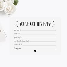 Baby Shower New Mum Advice Cards Baby Shower Advice Cards Baby Shower Advice Modern Baby Shower Games