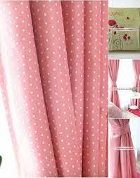 Polka Dots Pink Blackout Curtains Of Poly And Cotton Polka Dot Curtains Pink Blackout Curtains Pink Curtains Nursery