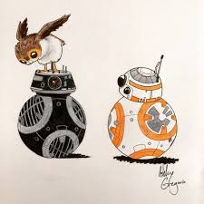 Image Result For Porg Bb9e Bb8 In Images Star Wars Drawings Star Wars Art Star Wars Painting