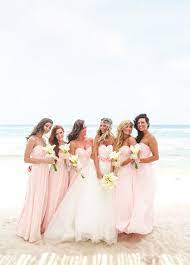 Shop long and short options for your wedding party here. Pink Beach Wedding Ideas Beach Wedding Pink Beach Wedding Attire Beach Wedding Bridesmaids
