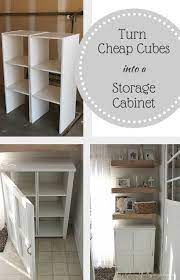 Diy Storage Cabinet Using Cheap Cube Units Diy Storage Cabinets Diy Shelves Diy Storage