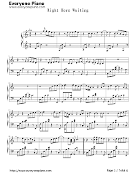 Free Right Here Waiting Sheet Music Preview 1 Right Here Waiting Sheet Music Waiting