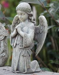 Kneeling Celtic Angel Garden Statue Angel Garden Statues Garden Angels Garden Statues