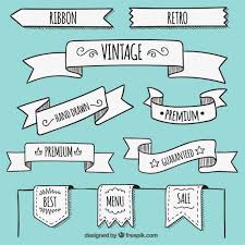 Download Free Hand Drawn Banners In Retro Style Svg Dxf Eps Png Cut File Silhouette Free Download