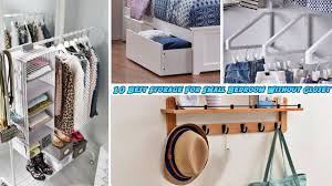 Small bedroom closet featuring a hardwood flooring and white cabinetry along with. 10 Best Storage For Small Bedroom Without Closet Youtube