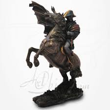 An item that has been previously used. Statuette De Napoleon A Cheval Selon David