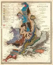 Geological Map Geology England Wales Old Map From 1843 Etsy In 2021 Historical Maps Old Map Geology
