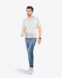 Download Man In A Raglan T Shirt And Jeans Mockup In Apparel Mockups On Yellow Images Object Mockups