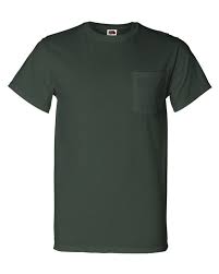 fruit of the loom 3930pr mens hd cotton t shirt with a pocket