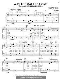A Place Called Home From A Christmas Carol By A Menken On Musicaneo Christmas Carol Carole Sheet Music