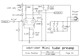 12ax7 12au7 Tube Preamplifier Schematic Valve Amplifier Tube Electronics Projects Diy