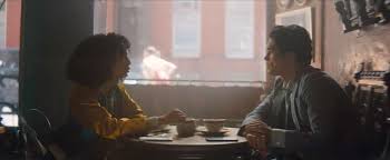 Yara shahidi and charles melton as the young lovers of the sun is also a star.credit.atsushi nishijima/warner bros. The Sun Is Also A Star At Caffe Regio Filming Location