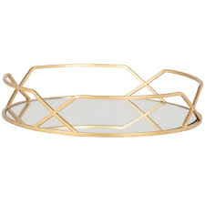 Enjoy free shipping on most stuff, even big stuff. Gold Metal And Mirrored Round Tray Hoani Maisons Du Monde