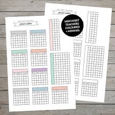Printable Mini Habit Trackers Bullet Journal Tracker Etsy Mini Habits Habit Tracker Bullet Journal Bullet Journal Mood Tracker Ideas