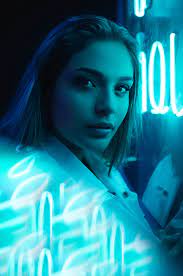 Closeup Photo Of Woman Near Neon Light Signage Neon Lights Photography Neon Light Art Light Photography