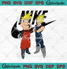 Download Dragon Ball Son Goku And Vegeta Nike Svg Png Eps Dxf Cricut Cameo File Silhouette Art Designs Digital Download