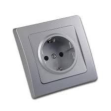 448 preise für aufputz steckdosen ip66 vergleichen ⌛ jetzt günstig online kaufen. Delphi Steckdose Silber Mit Rahmen Klemmanschluss