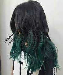 Black And Green Hair Hair Color For Black Hair Dark Green Hair Hair Styles