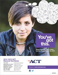 2014-15 ACT High School Test Date Poster :: Behance