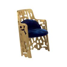 Zanaboni For Borbonese Arnaldo Gold Armchair 2 4 275 Liked On Polyvore Featuring Home Furniture Chairs A Unusual Furniture Blue Accent Chairs Furniture