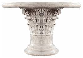 Costway 40521687 18 inch fire bowl column. Roman Corinthian Capital Table Traditional Outdoor Coffee Tables By Design Toscano Houzz