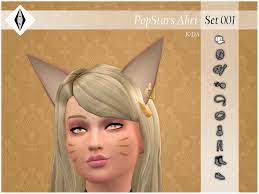Pointed ears as cas sliders for the sims 4. The Sims Resource K Da Popstars Ahri Set001 Hat Ears