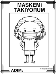 Maskeli Takiyorum Boyama Sayfasi Boyama Sayfalari Alfabe Calisma Sayfalari Boyama Kitaplari