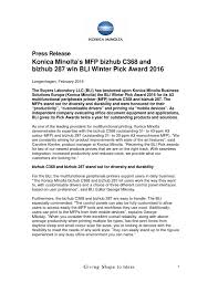 Homesupport & download printer drivers. Km Press Release Konica Minoltas Mfp Bizhub C368 And Bizhub 287 Win Bli Winter Pick Award 2016 By Konica Minolta Camea Issuu