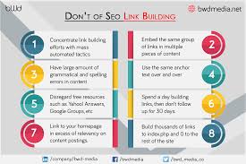Don T Of Seo Link Building Bwdmedia Http Bwdmedia Net Services Search Optimization Link Building Internet Marketing Company