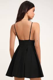 Lulus Here For The Party Black Sleeveless Skater Dress Sleeveless Skater Dress Black Short Dress Black Lace Bodycon Dress