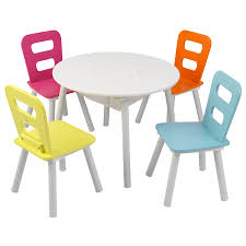 Kidkraft Round Storage Table 4 Chair Set Highlighter Walmart Com Table Storage Round Storage Table And Chair Sets