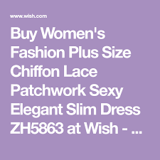 Womens Fashion Plus Size Chiffon Lace Patchwork Sexy