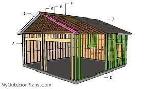The cost for a 24x24 two car garage ranges from around $13,500 for a standard garage with smartsiding to around $30,900 for a legacy two story detached garage with clapboard siding. 24x24 Detached Garage Roof Plans Myoutdoorplans Free Woodworking Plans And Projects Diy Shed Wooden Playhouse Pergola Bbq