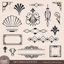 Digital Clipart Art Deco Design Elements Frames Borders Etsy In 2021 Art Deco Pattern Art Deco Tattoo Art Deco Wallpaper