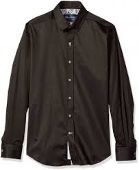 Robert Graham Mens Caruso Long Sleeve Slim Fit Shirt Black 3xlarge