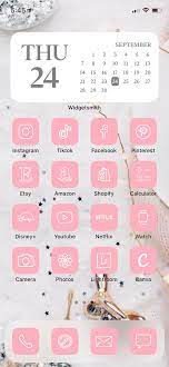 Ios 14 Icons Iphone App Pack 62 Pink App Pack Ios 14 Etsy Homescreen Iphone Apps App Icon