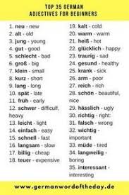 Learn German Basic German Words German For Beginners German Adjectives German Language Learning In 2020 German Language Learning German Language Learn German
