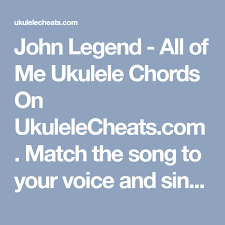 Birdy Let It All Go Chords John Legend All Of Me Ukulele Chords On Ukulelecheats Com Match The Song To Your Voice And Sing It Perfectly Free Transp Ukulele Chords Ukulele John Legend