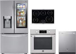 Find lg kitchen appliance packages at lowe's today. Lg Lgrectwodw201 4 Piece Kitchen Appliances Package With French Door Refrigerator And Dishwasher In Stainless Steel
