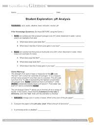 Although both of these reactions involve a series of complex steps, the basic reactants and products in each process are four relatively simple molecules. Ph Analysis Gizmo