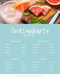 Verschnörkelte buchstaben, leerzeichen symbol, instagram bio zentrieren einfach die leere fläche zwischen den beiden pfeilen kopieren und in deine bio übernehmen. Seite 2 Kostenlos Anpassbare Vorlagen Fur Cocktailkarten Canva