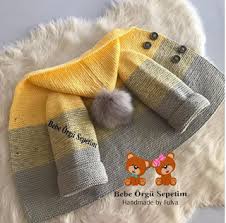 Gulcemki Sari Kapsonlu Degrade Hirka Nasil Yapilir Baby Degrade Degradehirka Knitting Knittersofinstagram Kni Kapsonlular Hirka Bebek Kazak Modelleri