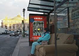Ikea Parisian Saga Continues With 12 Bus Shelters Turned Into Livingrooms Freshome Com Bus Shelters Bus Shelter