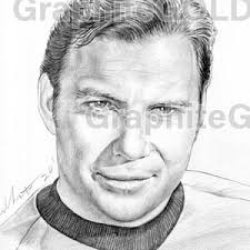 Captain Kirk Graphite Print: Star Trek Fan Art (11x17)