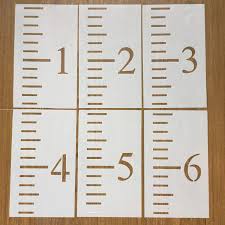 Read on to learn how to make your own ruler growth chart to cherish for years to come. 6 Feet Growth Chart Stencil Kids Height Growth Chart Reusable Ruler Template Painting On Wood Diy French Country Home Decor Rustic Decor For Farmhouse 6 Pack Buy Online In Dominica At