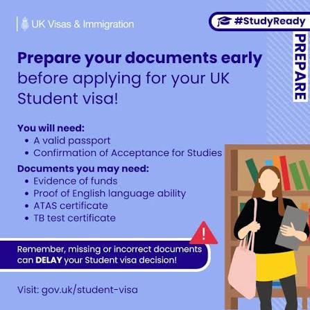 🎓 Planning to study in the UK? Swipe through to find key information and  helpful tips on applying for a UK Student Visa. For full guidance and the  latest requirements, visit: gov.uk/student-visa #